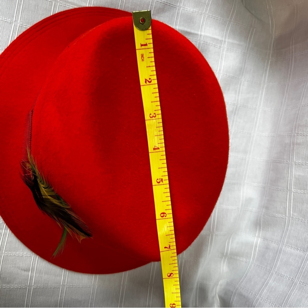 Doeskin Felt 100% Wool Career Collection Fedora Hat with Feather Vintage 60’s - Picture 11 of 15
